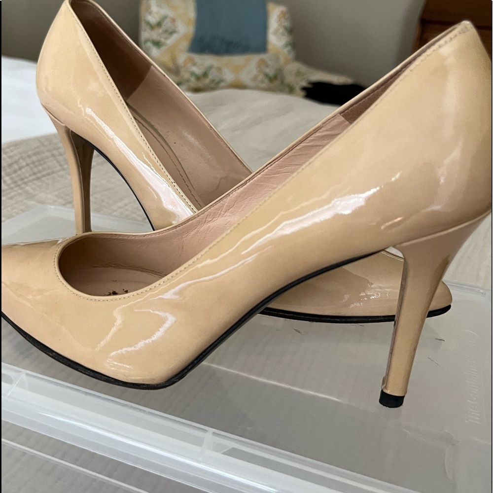 Stuart Weitzman patent leather pumps